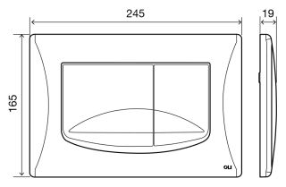 Панель механ. двойная RIVER DUAL, пластик, хром глянцевый, Oliveira